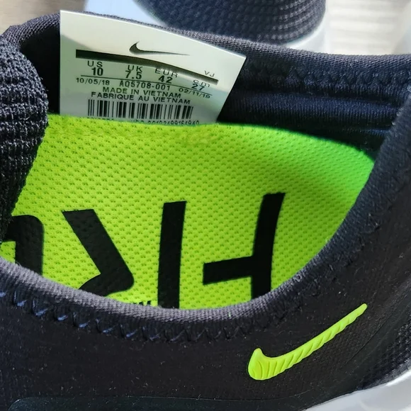 *NEW* Nike Free RN 3.0 Flyknit Sz 10 Slip On Running Walking RARE HTF Shoe Black - Picture 7 of 12